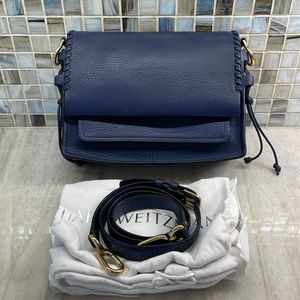 Stuart Weitzman Navy leather crossbody bag